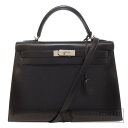 エルメス ケリー32 外縫い シルバー金具 ハンドバッグ ボックスカーフ レディース 【中古】【HERMES】