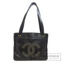 シャネル ココマーク ゴールド金具 トートバッグ カーフ レディース 【中古】【CHANEL】