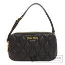 ミュウミュウ ロゴ アクセサリーポーチ カーフ レディース 【中古】【MIUMIU】