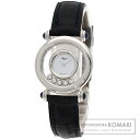 ショパール 20/6281 ハッピーダイヤモンド 腕時計 K18ホワイトゴールド/アリゲーター レディース 【中古】【Chopard】(2)