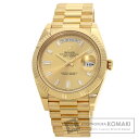 ロレックス 228238A デイデイト40 腕時計 K18イエローゴールド/K18YG メンズ 【中古】【ROLEX】
