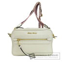 ミュウミュウ ロゴ ショルダーバッグ レザー レディース 【中古】【MIUMIU】