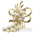 ミキモト パール 真珠 ブローチ K14イエローゴールド レディース 【中古】【MIKIMOTO】