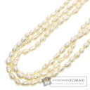 淡水パール 真珠 ネックレス シルバー 19.1g レディース 【中古】(4)