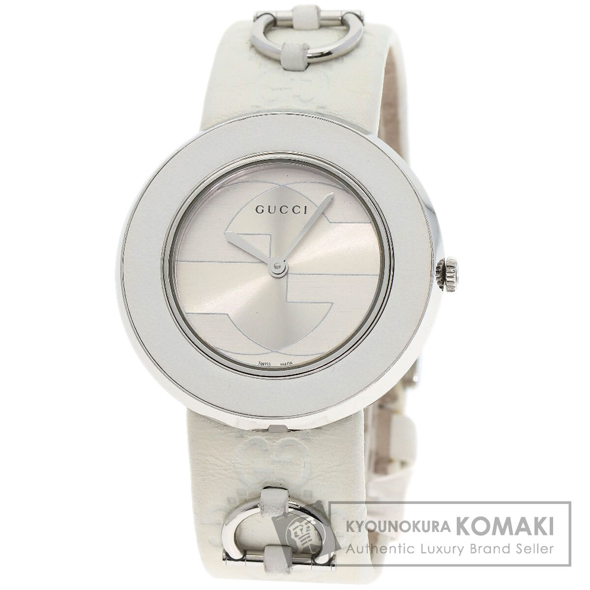 グッチ 129.4 ユープレイ 腕時計 ステンレススチール/革 メンズ 【中古】【GUCCI】