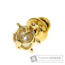 ミキモト パール 真珠 カメモチーフ タイタック タイピン K18イエローゴールド メンズ 【中古】【MIKIMOTO】