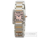 カルティエ W51027Q4 タンクフランセーズ SM 腕時計 ステンレススチール/SSxK18PG レディース 【中古】【CARTIER】