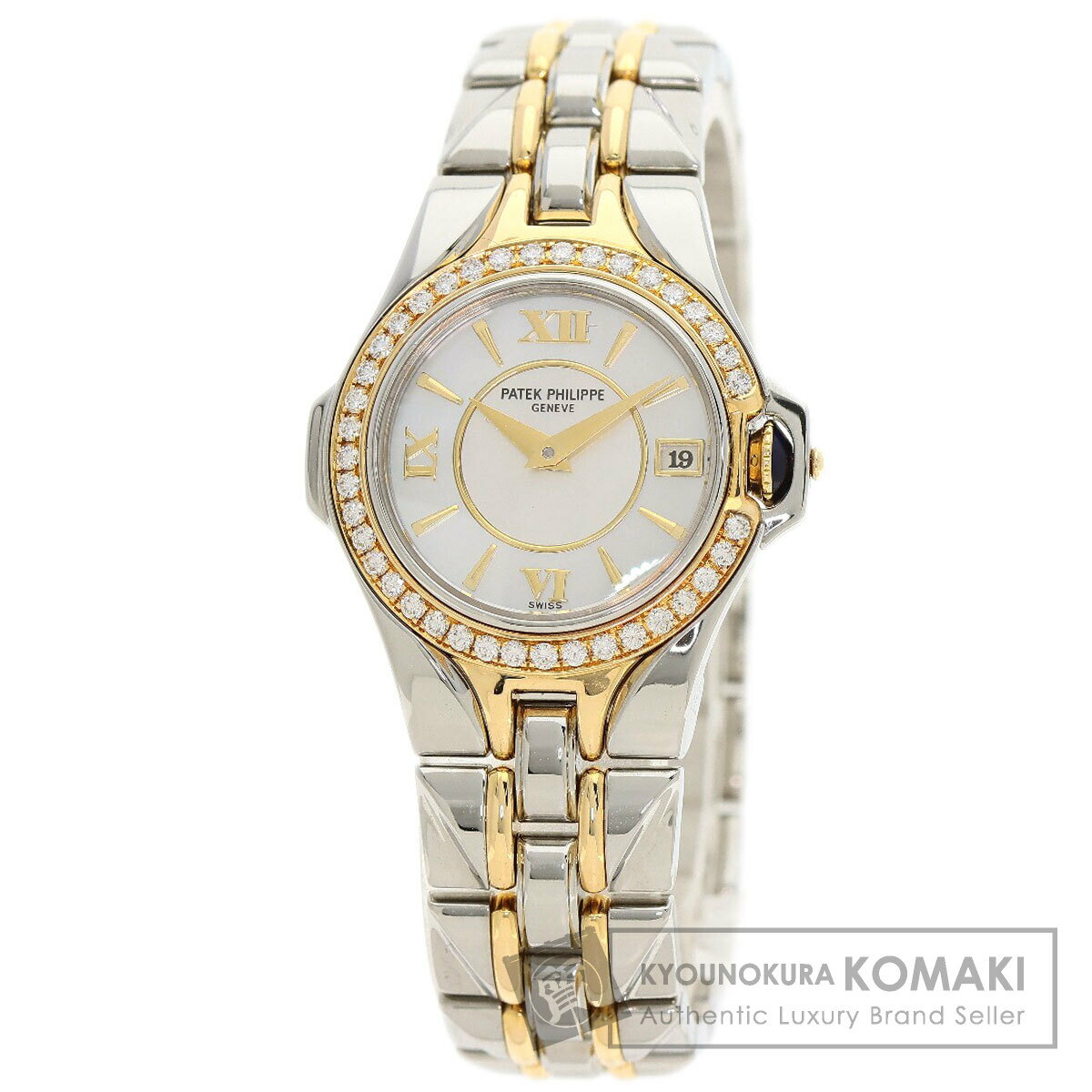 パテックフィリップ 4891/1 スカルプチャー ダイヤモンドベゼル 腕時計 ステンレススチール/SSxK18YG/..