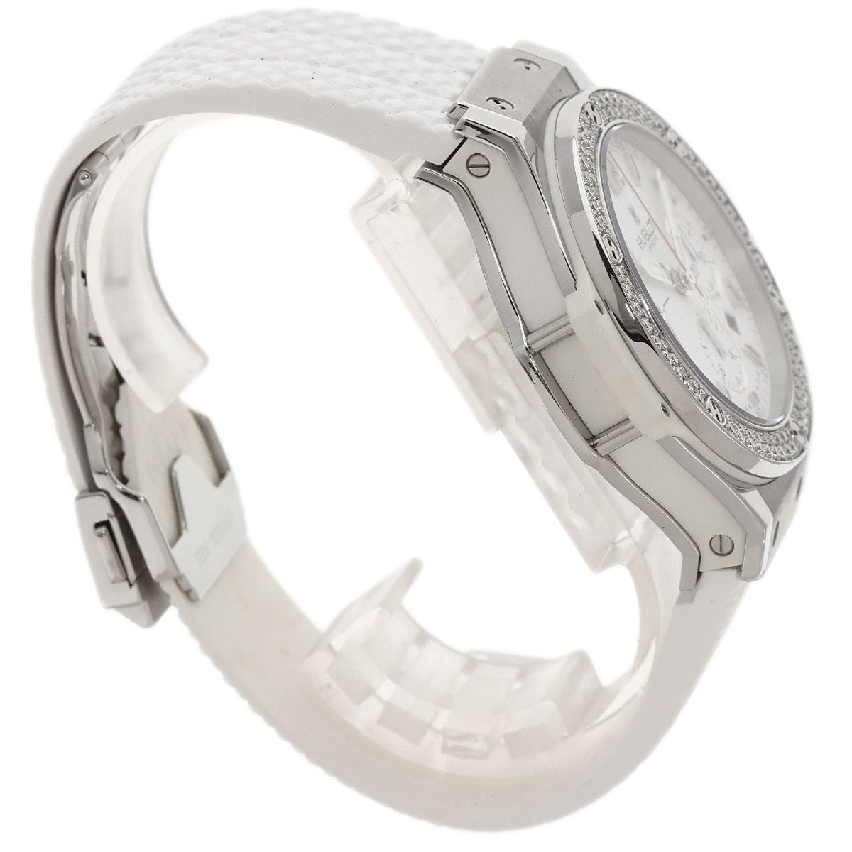 ウブロ 301.SE.230.RW.114 ビッグバン サンモリッツ ベゼル ダイヤモンド 腕時計 ステンレススチール/ラバー/ダイヤモンド メンズ 【中古】【HUBLOT】