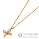 グラフ トラペゾイド クロス ミニ ダイヤモンド ネックレス K18イエローゴールド/K18PG レディース 【中古】【GRAFF】