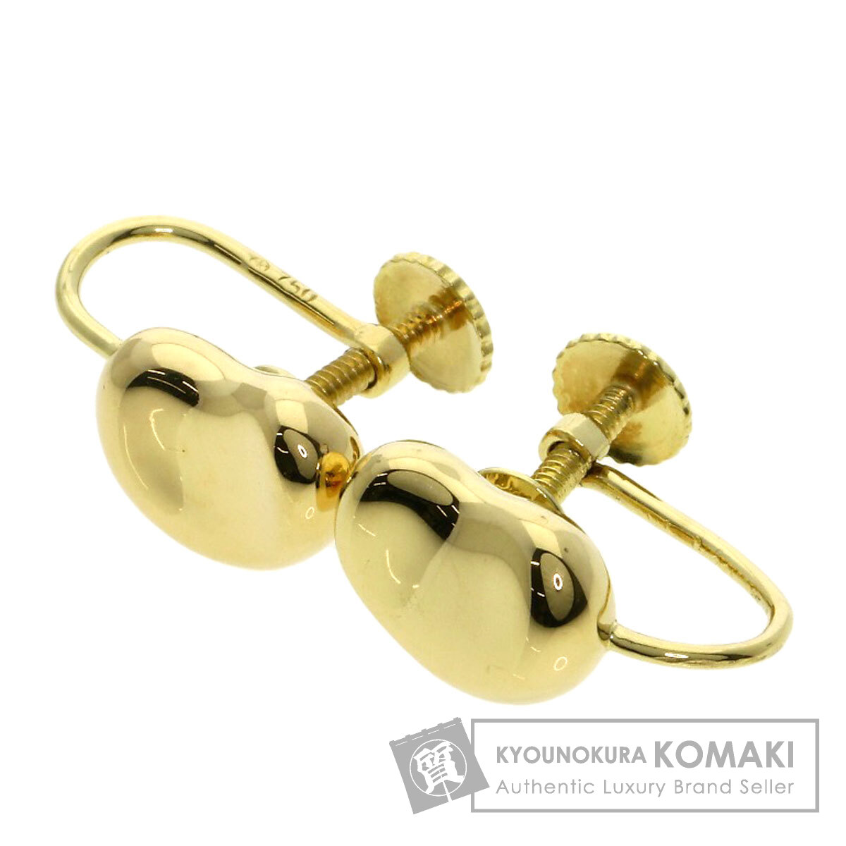 ティファニー ビーン イヤリング K18イエローゴールド レディース 【中古】【TIFFANY&Co.】