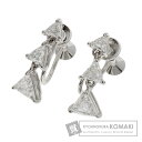 ミキモト トライアングル ドロップ ダイヤモンド イヤリング K18ホワイトゴールド レディース 【中古】【MIKIMOTO】