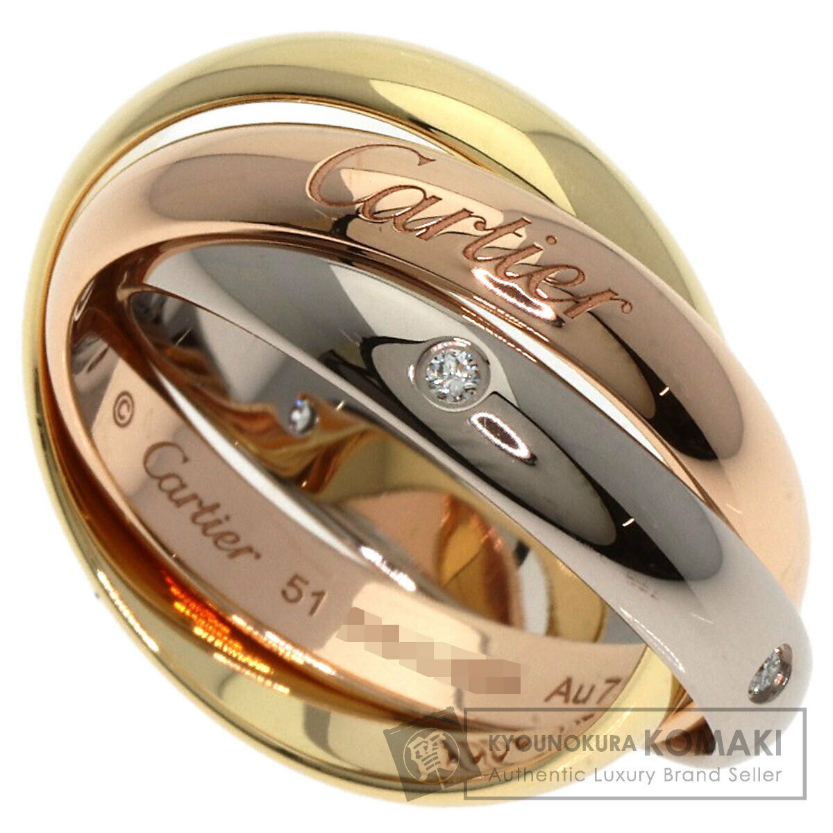 CARTIER トリニティ 5P ダイヤモンド #52 リング・指輪 レディース 楽天市場】カルティエ トリニティ 5p リングの通販
