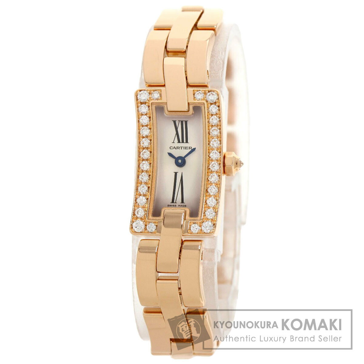 カルティエ WG40023J バレリーナ ダイヤモンド 腕時計 K18ピンクゴールド/K18PG/ダイヤモンド レディース 【中古】【CARTIER】