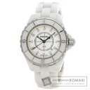 シャネル H1628 J12 33mm 12P ダイヤモンド 腕時計 セラミック/セラミック レディース 【中古】【CHANEL】
