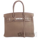 エルメス バーキン30 エトープ シルバー金具 ハンドバッグ トリヨン レディース 【中古】【HERMES】