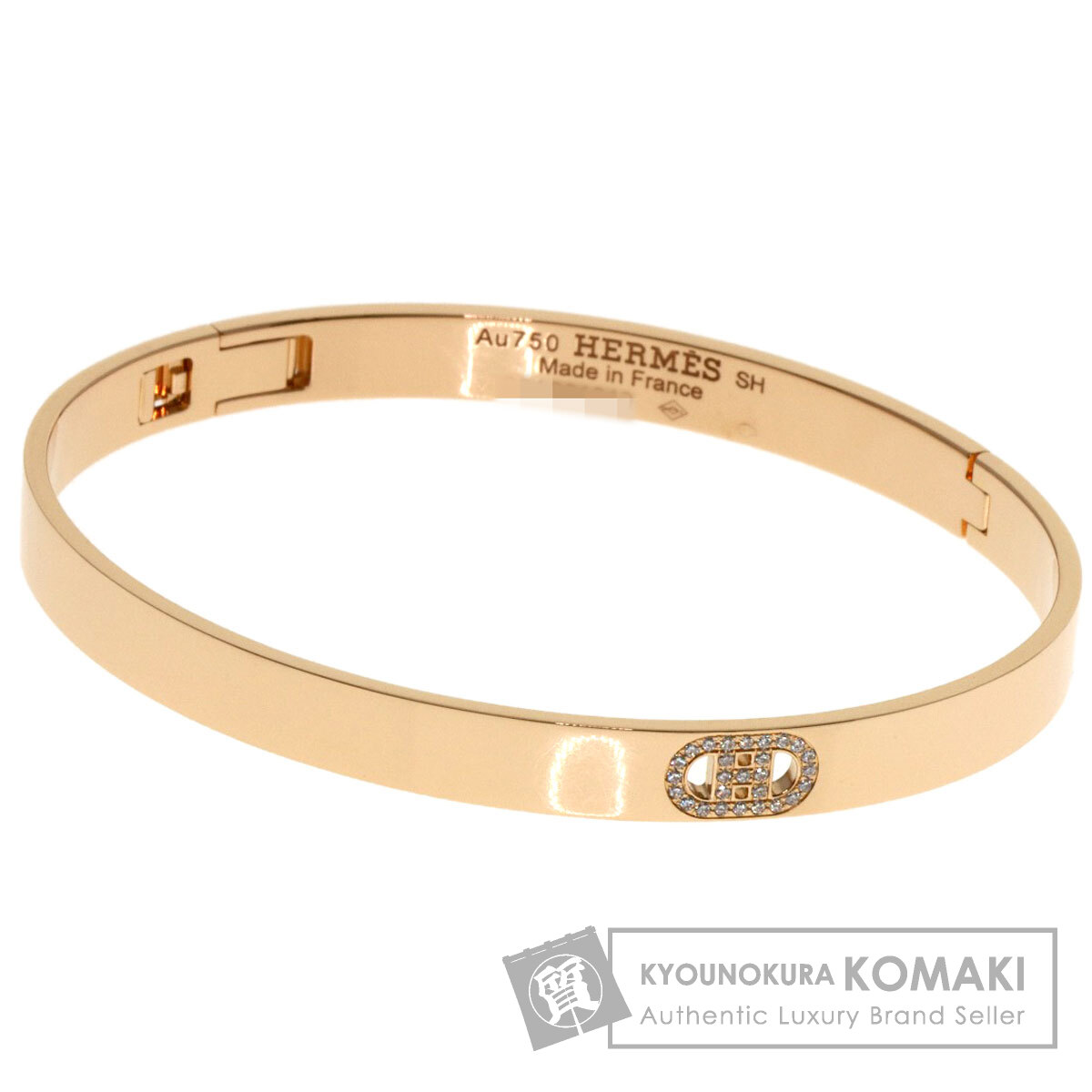 エルメス H ダンクル ダイヤモンド ブレスレット K18ピンクゴールド レディース 【中古】【HERMES】