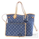 ルイヴィトン M13192 ネヴァーフルMM トートバッグ モノグラムデニム レディース 【中古】【LOUIS VUITTON】