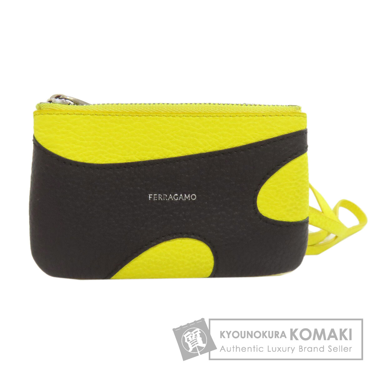 サルヴァトーレフェラガモ カットアウト ポーチ コインケース レザー レディース 【中古】【Salvatore Ferragamo】