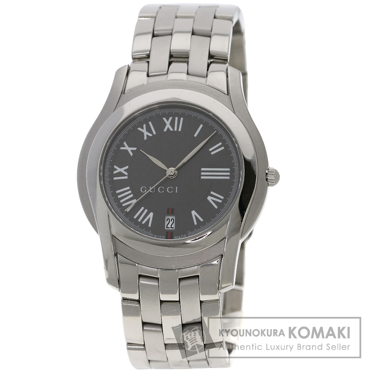 グッチ 5500M ラウンドフェイス 腕時計 ステンレススチール/SS メンズ 【中古】【GUCCI】