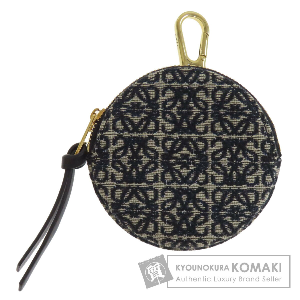 ロエベ クッキーチャーム ポーチ アナグラム アクセサリーポーチ キャンバス/カーフ レディース 【中古】【LOEWE】