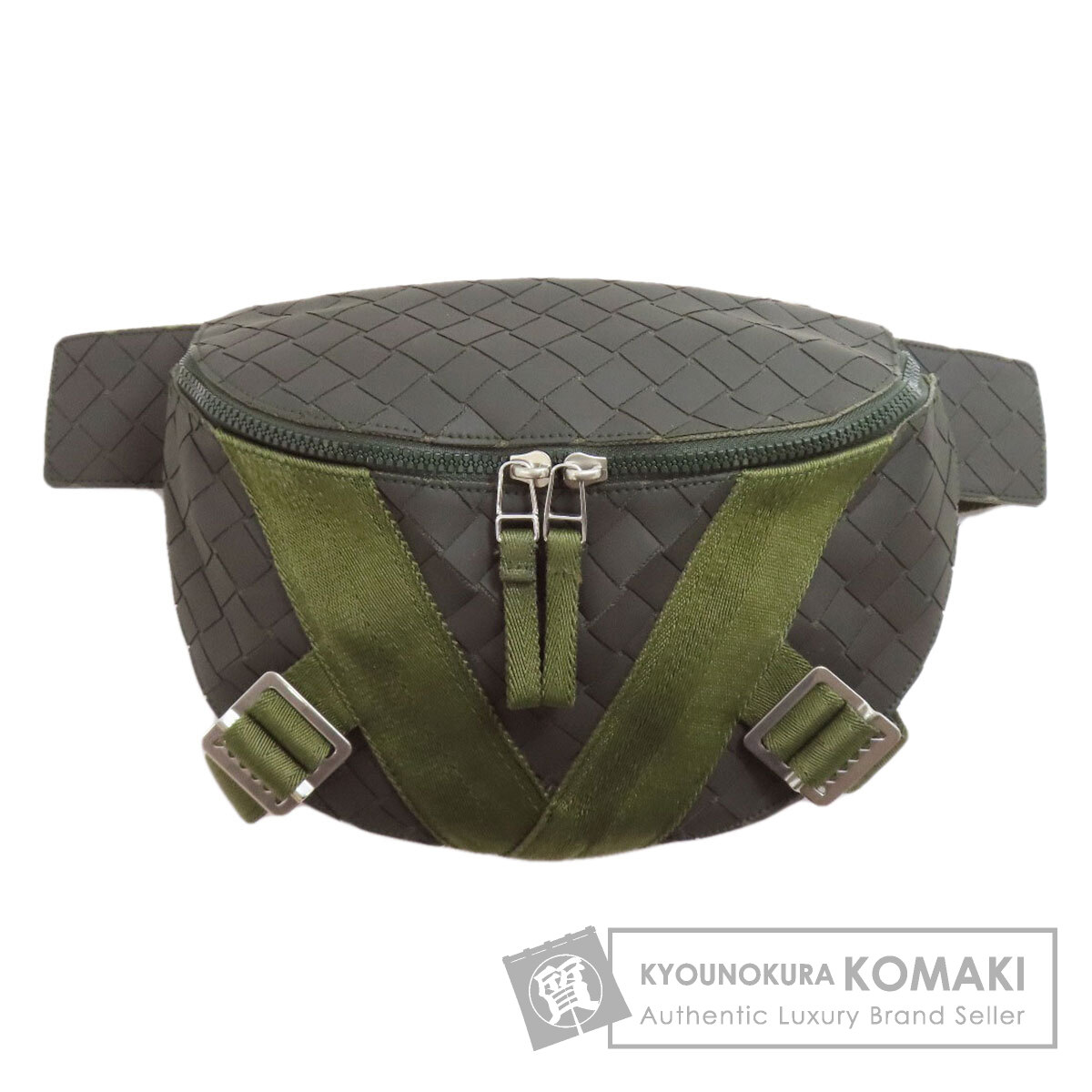 ボッテガヴェネタ ニューラバー イントレチャート ボディバッグ ラバー/キャンバス レディース 【中古】【BOTTEGA VENETA】