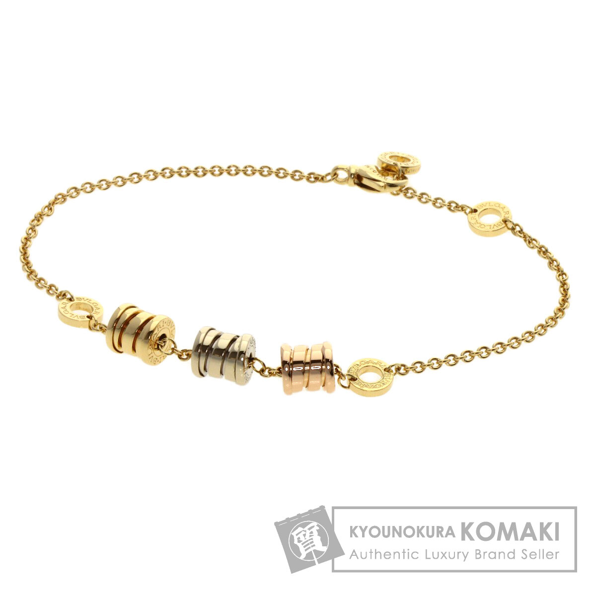 ブルガリ B-zero1 ビーゼロワン スリー エレメント ブレスレット K18イエローゴールド/K18WG/K18PG レディース 【中古】【BVLGARI】(4)