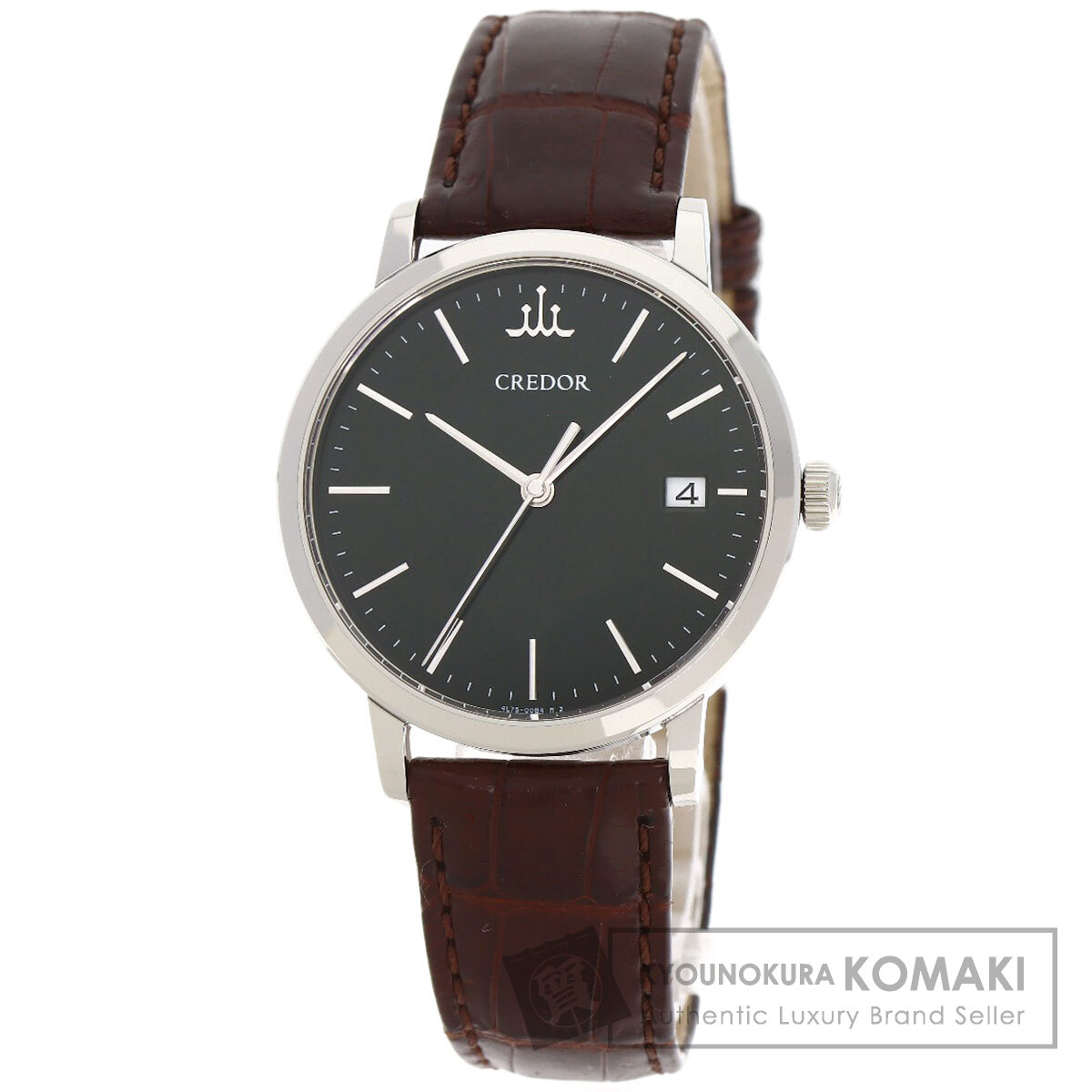 セイコー GCBW993 4L75-00B0 クレドール シグノ デイト 腕時計 ステンレススチール/革 メンズ 【中古】【SEIKO】