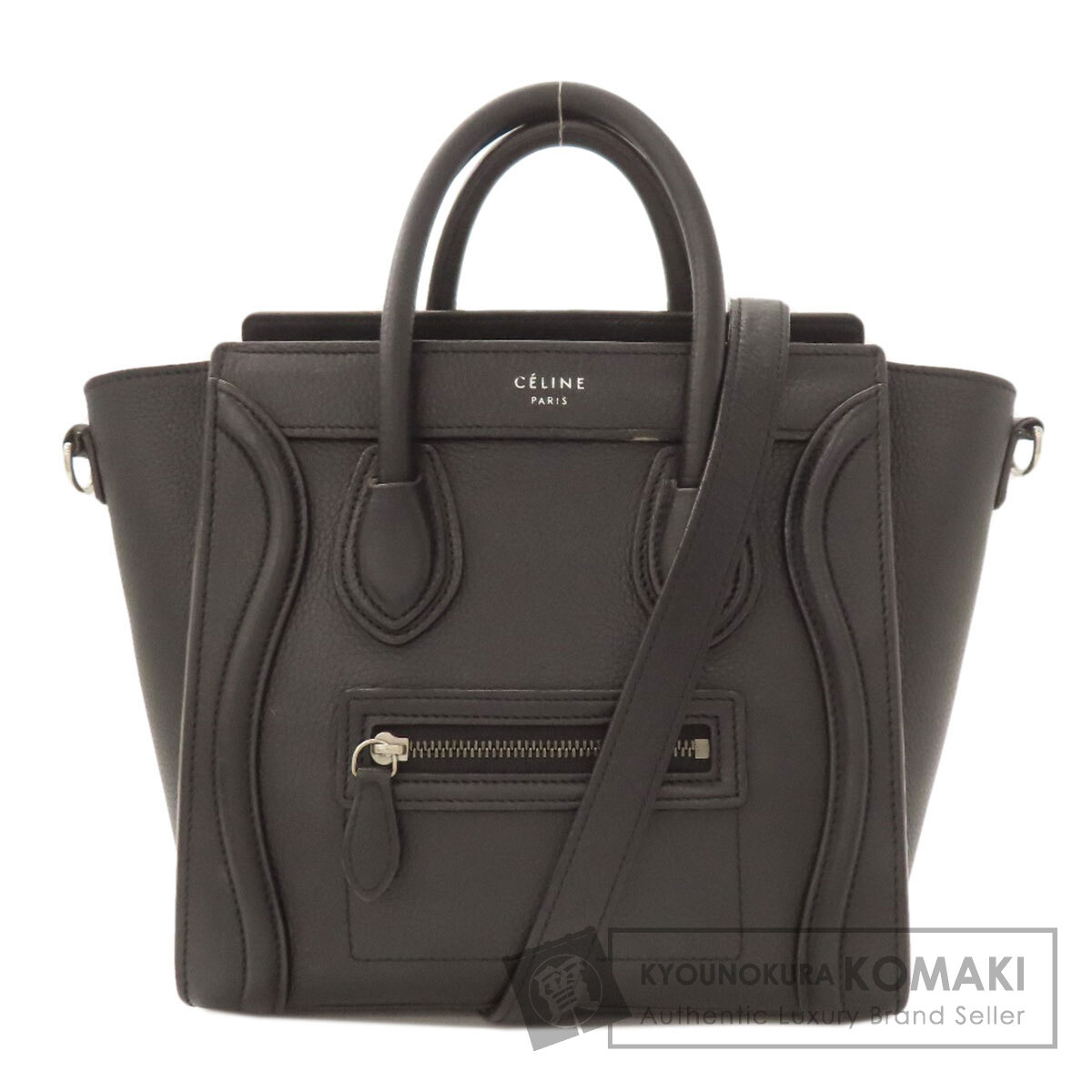セリーヌ ラゲージナノ 2WAY ハンドバッグ カーフ レディース 【中古】【CELINE】