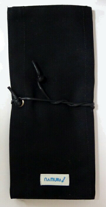 名村大成堂ブラシケース(ショート) 筆入れ 帆布ロールペンケースブラック 学習教材 教材