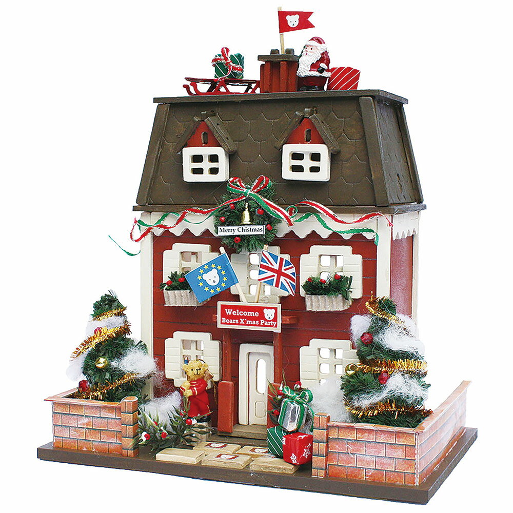 手作りドールハウスキット 木製 洋風 ウッディハウスコレクション /クリスマスハウス 脳トレ 組み立て ミニチュア ドールハウス キット ビリー Billy