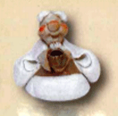 (和雑貨)手作りの陶人形 和尚さん いっぷく 学習教材 教材