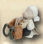 （和雑貨）手作りの陶人形 一休さん 薪ひろい 学習教材 教材
