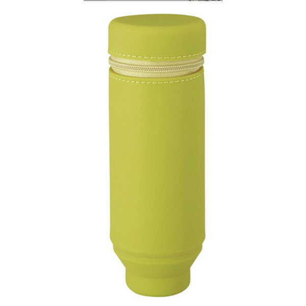 『おもしろ文具』リヒト スタンドペンケース（イエローグリーン） 学習教材 教材