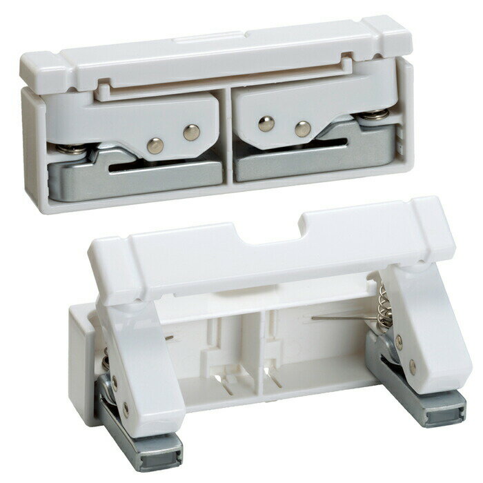 LIHIT LABリヒトラブ コンパクトパンチ P-1040ホワイト 白 折りたたみ ワンタッチ式携帯穴あけ 学習教..