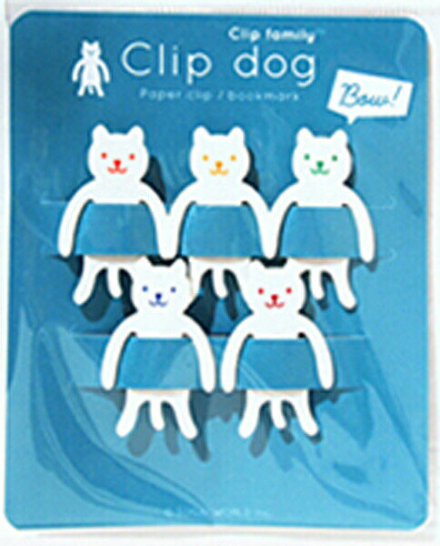 「おもしろ文具」クリップファミリー アニマル『シロイヌ』SW-CF-SI 学習教材 教材