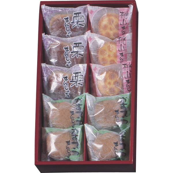 ＜和菓子＞　河内駿河屋　銘菓撰　×3個栗まんじゅう、桃山、カステラまんじゅう、三種類のまんじゅうを詰め合わせたギフト商品です。ご贈答、手土産として喜ばれる品です。【饅頭 お饅頭 まんじゅう 和菓子 ご挨拶 手みやげ おもたせ】