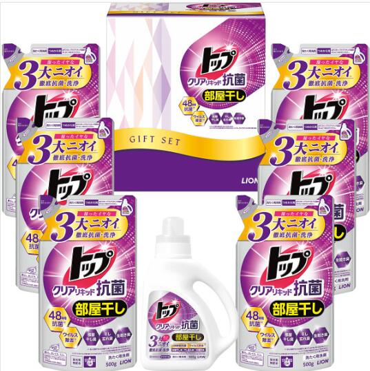 ライオン トップクリアリキッド抗菌ギフト LTC-40 48時間抗菌の「トップクリアリキッド抗菌」がボリュームたっぷり入ったギフトです。【ギフトセット 洗剤ギフト 洗濯洗剤 衣類洗剤 衣料洗剤 液体洗剤 洗濯用洗剤】