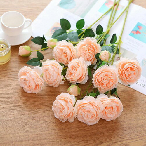 5本セット 造花 ローズ フェイクフラワー バラの花束 ブーケ 枯れない花 綺麗 ロマンティック アートフ..