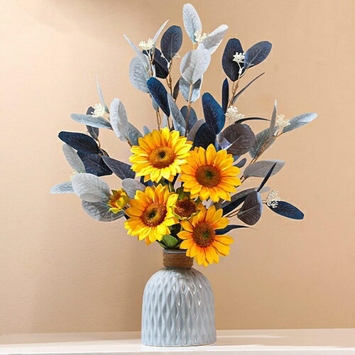 造花 セット（造花＋花瓶） 花瓶付き 陶器 インテリア お見舞い 部屋飾り プレゼント ギフト 節日 結婚..
