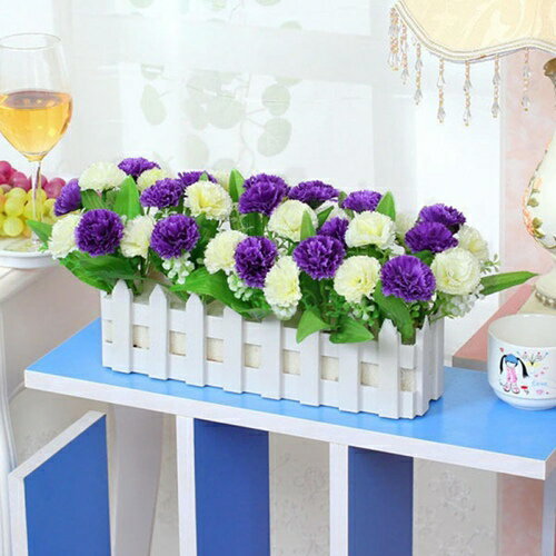 枯れない花 木柵 造花セット 飾り花 田園風 アートフラワー インテリア 喫茶店 部屋飾り 美術館 玄関 ..