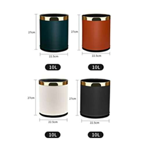 ゴミ箱 フタなし 10L ダストボックス 丸型 ごみ箱 ゴミ袋が見えない スリム おしゃれ シンプル 抗菌 部屋 キッチン リビングルーム トイレ 浴室 オフィス用 スチール [3]