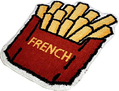 ラグ カーペット ラグカーペット 絨毯 フロッキ一 モコモコ おしゃれ ポテトチップス柄 すべり止め 柔..