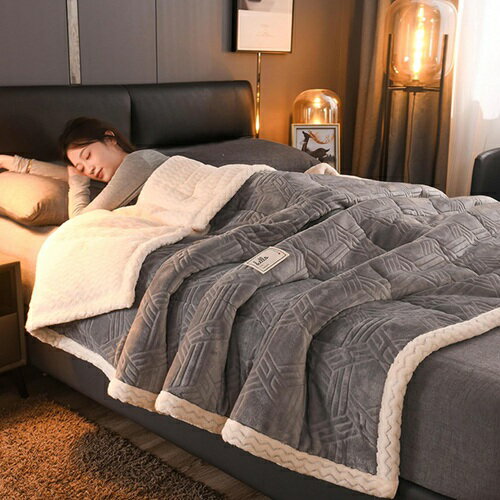 掛けふとん 毛布にもなる2WAY仕様 冬掛布団 シングル シープボア調 ブランケット （ダブル）200x230cm 厚手 冬用 ボア布団 保温力UP 暖かい 柔らか ふわもこ 静電気防止 洗える 防臭