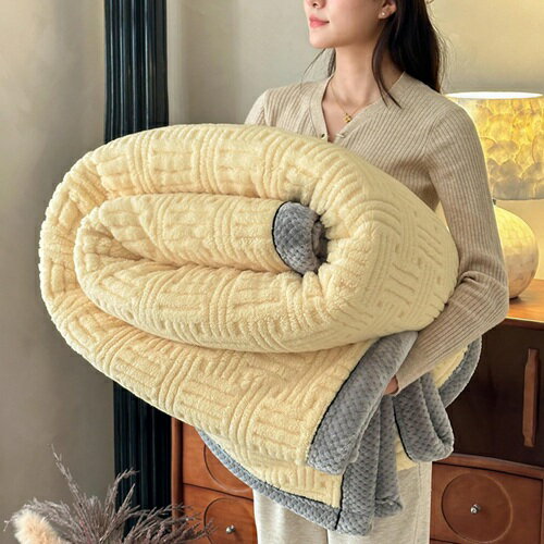 掛けふとん セミダブル シープ調ボア 厚手 毛布にもなる2WAY仕様 200*230cm（1.6kg） ブランケット 冬用掛け布団 寒さ対策 あたたか アレルギー対策 洗える 高密度 安眠 ストレス解