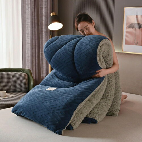 掛け布団 ダブル シープボア 掛けふとん 秋冬用 蓄熱保温 寒さ対策 あたたか 両面使える 極厚 寝具 キルティング リバーシブル 静電気対策 清潔布団 北欧 インテリア 新生活 洗えるかけ布団 20