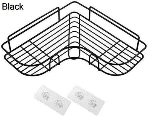 バスルーム 浴室用ラック コーナー ラック バスルームキッチンパンチングトライアングル収納ラックフレ..