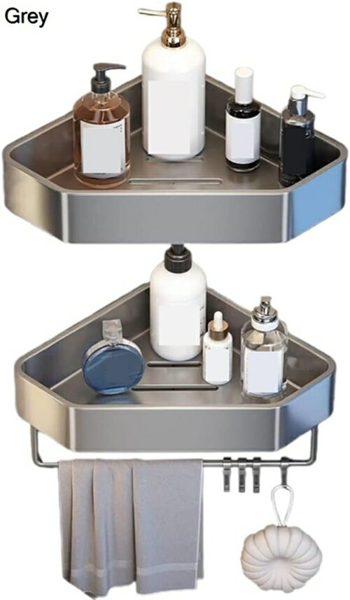 浴室用ラック コーナー三角 シャンプーラック　コーナーラック 収納ラック 粧品化粧ラック　ステンレス..