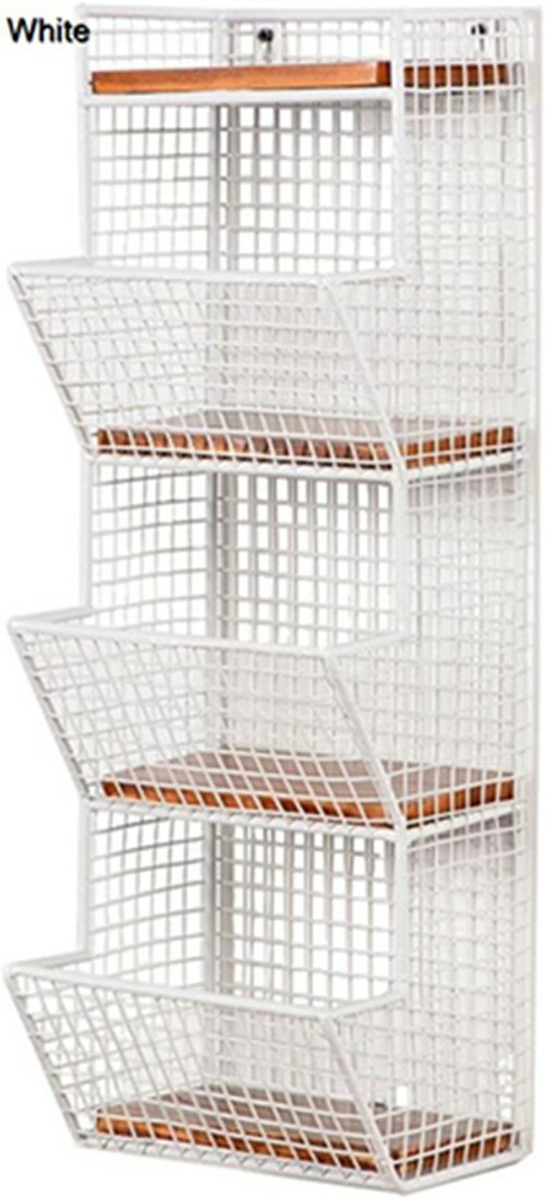 アイアンウォールラック/本棚レトロクリエイティブソリッドウッドボードパーティション収納棚20（L）* ..