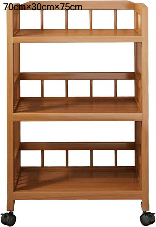 コーナーキャビネット 多目的コーナーラック 3段ベッドサイドテーブル 竹製シェルフ キッチン用, 50cm×..